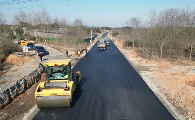 S202白茅嶺至花鼓段公路改建工程主體工程即將完工